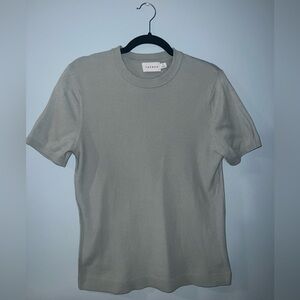 Topman textured light knit tshirt seafoam green
